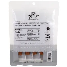 The New Primal, Snack Mates Kids, классическая индейка, 5 палочек, по 0,5 унции каждая