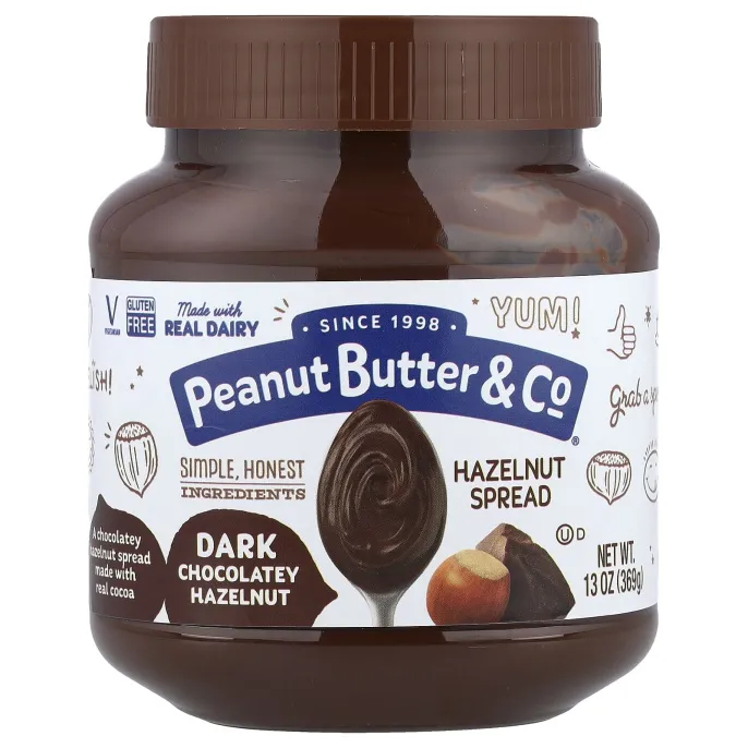 Peanut Butter & Co., Спред из фундука, темный шоколад и фундук, 369 г (13 унций)