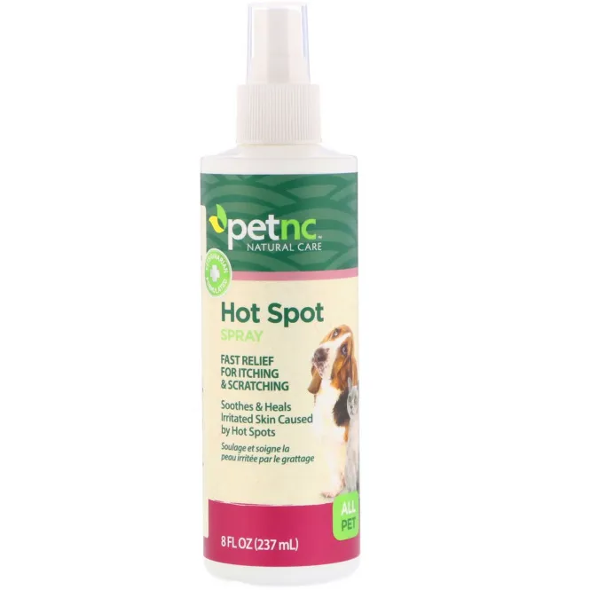 petnc NATURAL CARE, Натуральный уход за домашними животными, спрэй для воспаленных участков, для всех животных, 8 жид.унц. (237 мл.)