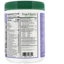 Green Foods Corporation, Подлинная жизненная сила, коктейль из растительного белка с ДГК, без запаха, 22,7 унций (644 г)