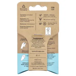 Dr. Tung's, Зубная нить с активированным углем, лемонграсс, 30 ярдов (27 м)