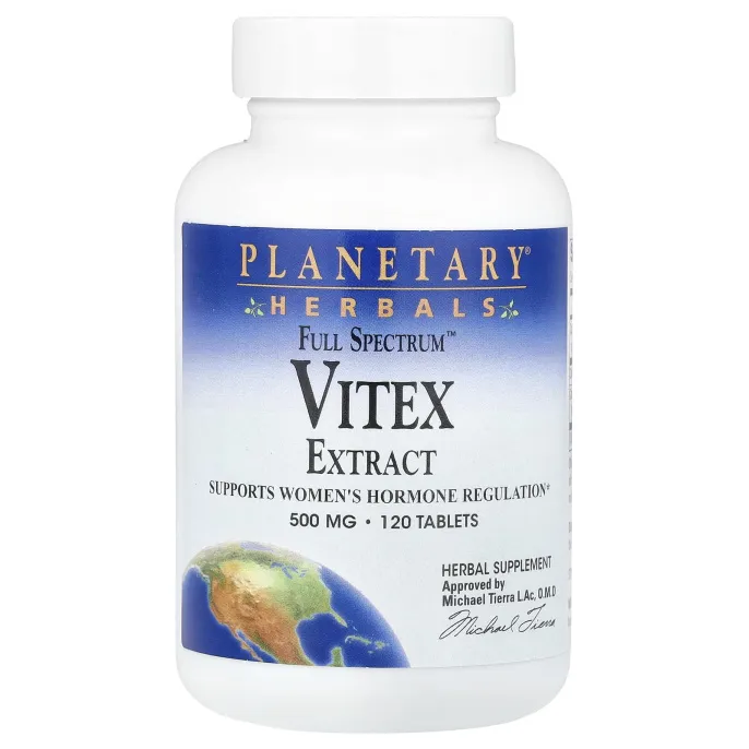 Planetary Herbals, Экстракт витекса Full Spectrum ™, 500 мг, 120 таблеток