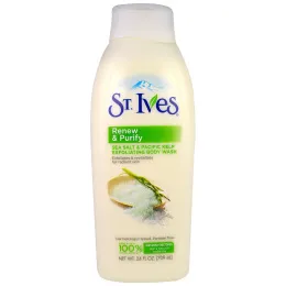 St. Ives, Renew & Purify, Sea Salt & Pacific Kelp Exfoliating Body Wash. 24 fl oz (709 ml)