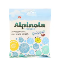 Alpinola, Lozenges with Menthol, Essential Oils and Vitamin C, Honey, 2.65 oz (75 g)