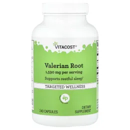 Vitacost, корень валерианы, 240 капсул