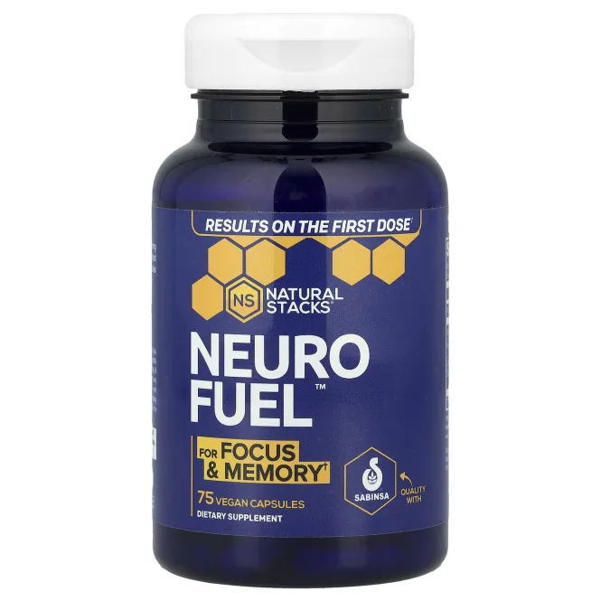 Natural Stacks, Neuro Fuel ™, 75 веганских капсул