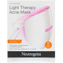Neutrogena, Маска против угревой сыпи на основе фототерапии, 1 маска и 1 активатор для 30 ежедневных сессий лечения
