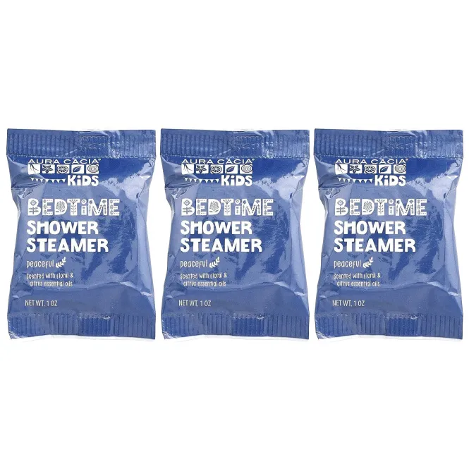 Aura Cacia, Распариватели для душа для детей, Peaceful, 3 таблетки
