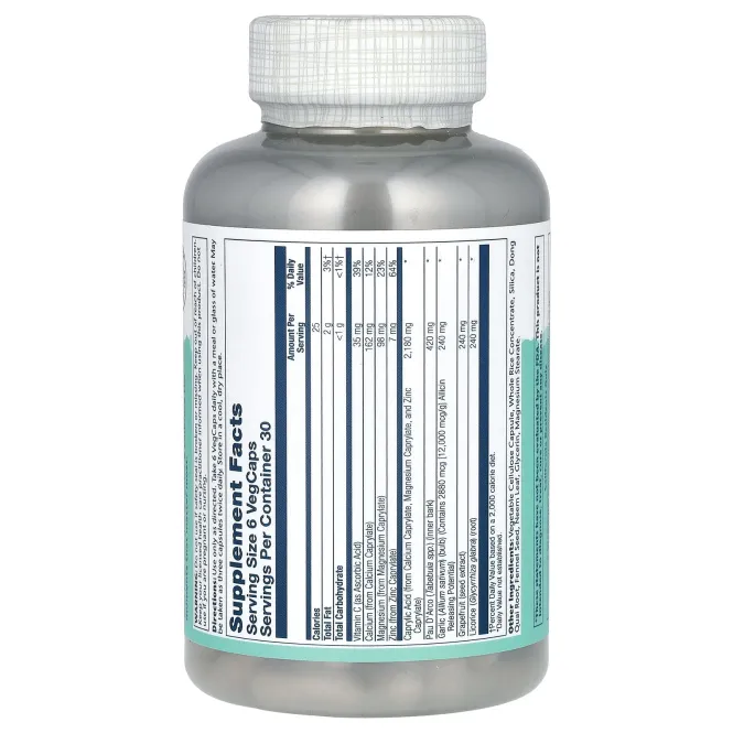 Solaray, Дрожжевое очищение, 180 вегетарианских капсул