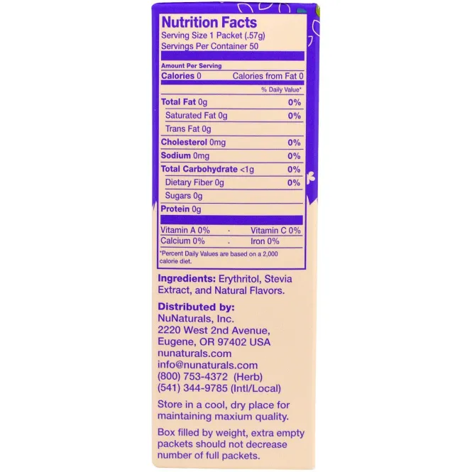 NuNaturals, NuStevia, комплекс «БезУглеводов», 50 пакетиков, 1 унция (29 г)