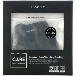 Kosette, Care Protection Reusable Nano Filter Mask,, Medium, 1 Mask
