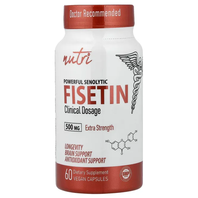 Nutri, Powerful Senolytic Fisetin, 500 mg, 60 Vegan Capsules