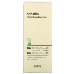 Purito, Освежающий раствор AHA BHA, без отдушек, 100 мл (3,38 жидк. Унции)