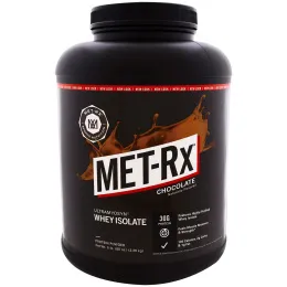 MET-Rx, Изолят сывороточного ультрамиозина, шоколад, 80 унций (2,26 кг)