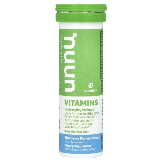 Nuun, Витамины, гидратация, черника и гранат, 12 таблеток
