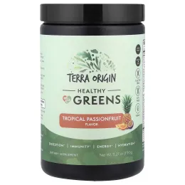 Terra Origin, Healthy Greens, тропическая маракуйя, 319,5 г (11,27 унции)
