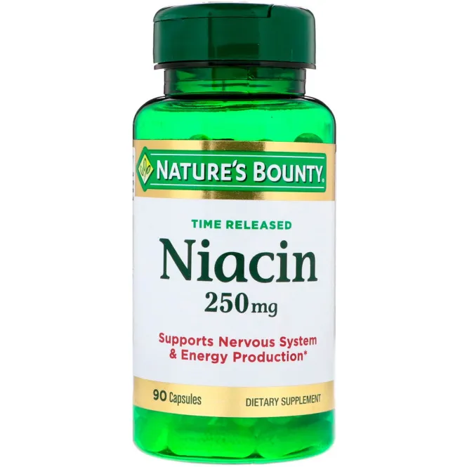 Nature's Bounty, Time Released Niacin, 250 mg, 90 Capsules
