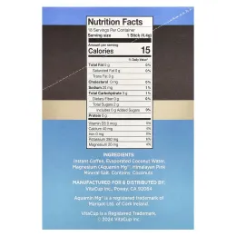 VitaCup, Растворимый кофе с электролитами для гидратации, средняя обжарка, 18 порционных палочек, по 4,4 г (0,16 унции)