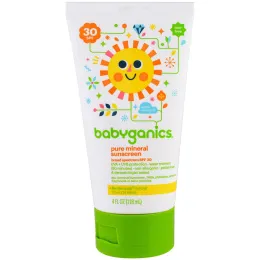 BabyGanics, Чистый минеральный солнцезащитный лосьон, фактор защиты SPF 30, 118 мл (4 унции)