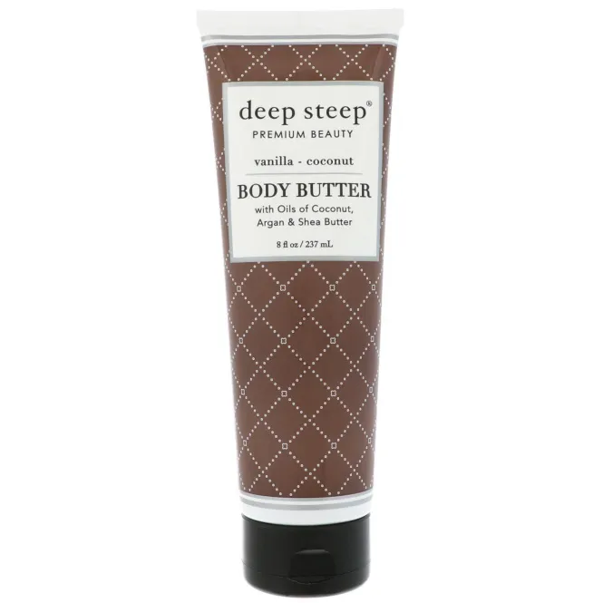 Deep Steep, Body Butter, Vanilla Coconut, 8 fl oz (237 ml)