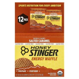 Honey Stinger, Energy Waffle, соленая карамель, 12 вафель по 30 г (1,06 унции)