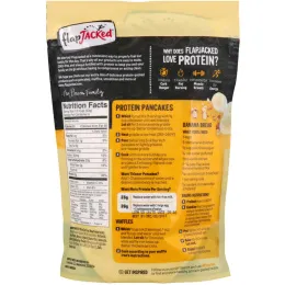 FlapJacked, Протеиновая смесь для выпечки и блинчиков со вкусом «Банан и лесные орехи» (340 г)