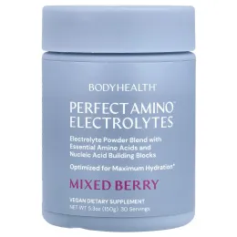 BodyHealth, Perfect Amino ™, электролиты, ягодная смесь, 150 г (5,3 унции)