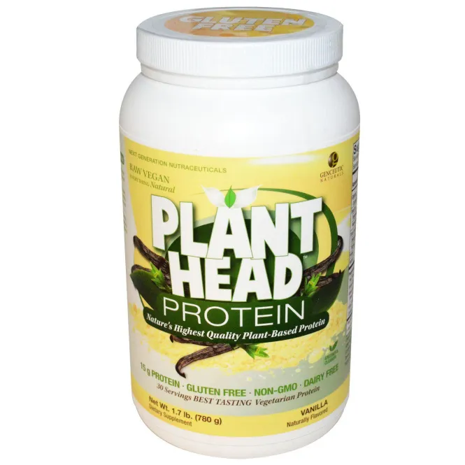 Genceutic Naturals, Протеин Plant Head, ванильный вкус, 1,7 фунта (780 г)