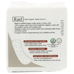 Rael, Органические ежедневные прокладки, Длинные, 18 прокладок