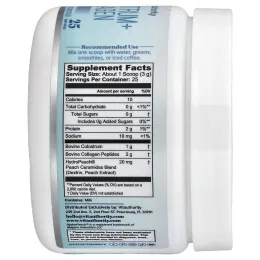 Vitauthority, молозиво с коллагеном, без вкусовых добавок, 75,5 г (2,66 унции)