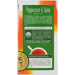 Davidson's Tea, Органический чай из перечной мяты и пряностей, клссический чай, 25 чайных пакетика, 1,77 унций (50 г)