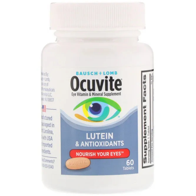 Bausch & Lomb, Eye Vitamin & Mineral Supplement, Lutein & Antioxidants , 60 Tablets