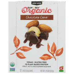 Raw Rev, Органический шоколад, 12 батончиков, 1,8 унц. (51 г) каждый