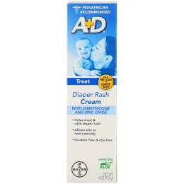 A+D, Diaper Rash Cream with Dimethicone and Zinc Oxide, 4 oz (113 g)