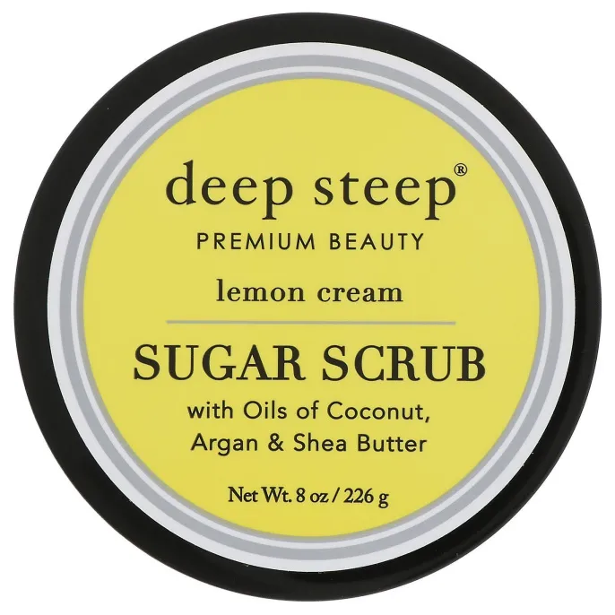 Deep Steep, Сахарный скраб, лимонный крем, 8 унц. (226 г)