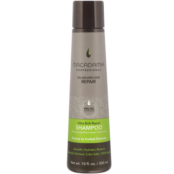 Macadamia Professional, Шампунь для ультраинтенсивного восстановления, для жестких и вьющихся волос, 300 мл (10 жидк. унций)