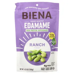BIENA, Crispy Roasted Edamame, Ranch, 4.75 oz (135 g)
