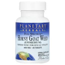 Planetary Herbals, Full Spectrum ™ Horny Goat Weed, 600 мг, 45 таблеток