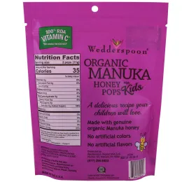Wedderspoon, Леденцы из органического меда манука для детей, виноград, 24 шт., 4,15 унц. (130 г)