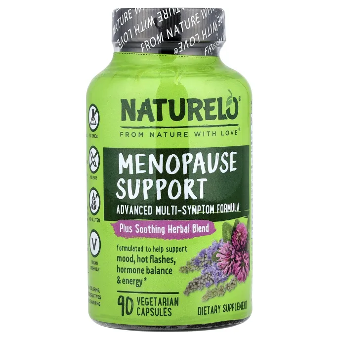 NATURELO, добавка для поддержки в период менопаузы, 90 вегетарианских капсул