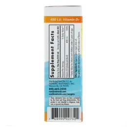 Витамин Д3 Nordic Naturals Baby's Vitamin D3 400 МЕ, 11 мл (0,37 fl oz)