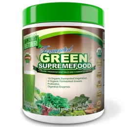 Divine Health, Ферментированная зеленая Supremefood, без подсластителей, 6,77 унц. (192 г)