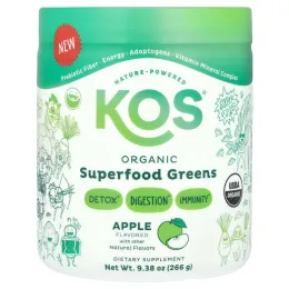 KOS, Show Me The Greens, супервкусная овощная смесь, сорбе из зеленого яблока, 285 г (10 унций)