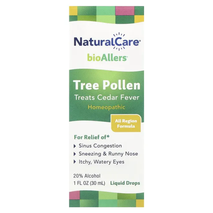 NatraBio, BioAllers, Tree Pollen, Средство от Аллергии 1 жидких унции (30 мл)