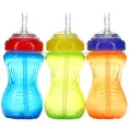 Nuby, No Spill Flexi Straw Gripper Cup, Netural,  3 Pack