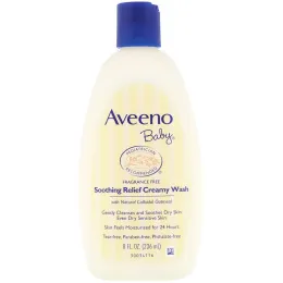 Aveeno, Продукция для детей, Успокаивающий крем-гель, без ароматизаторов, 8 жидких унций (236 мл)