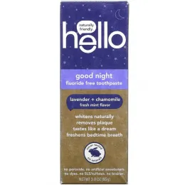 Hello, Good Night, Fluoride Free Toothpaste, Lavender + Chamomile, 3 oz (85 g)