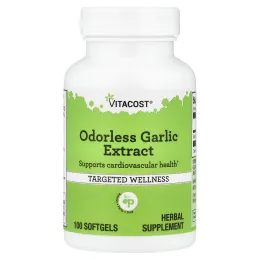 Vitacost, экстракт чеснока без запаха, 100 капсул (5 мг в капсуле)