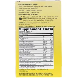 Zarbee's, Снижение болезненных симптомов в горле, при кашле, отхаркивание, дневной напиток, натуральный лимонный вкус, 6 пакетиков, 3,4 унц. (96 г) каждый