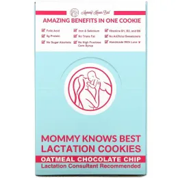 Mommy Knows Best, Lactation Cookies, печенье с овсяно-шоколадной крошкой, 10 шт., 57 г (2 унции) каждое
